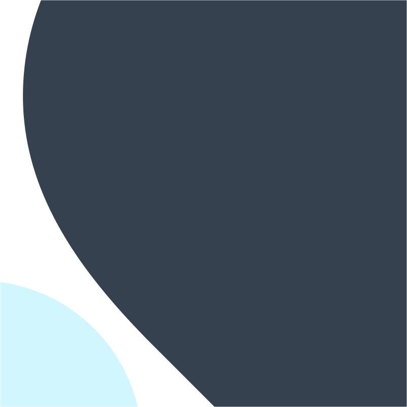 Abstract image with a large dark blue curved shape dominating the right side, a white background, and a small light blue semicircle in the bottom left corner—ideal visual for CPR and First Aid Training Peregian Springs materials.