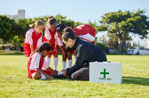 sports-first-aid-and-children-soccer-team-with-an-2025-04-06-03-02-41-utc